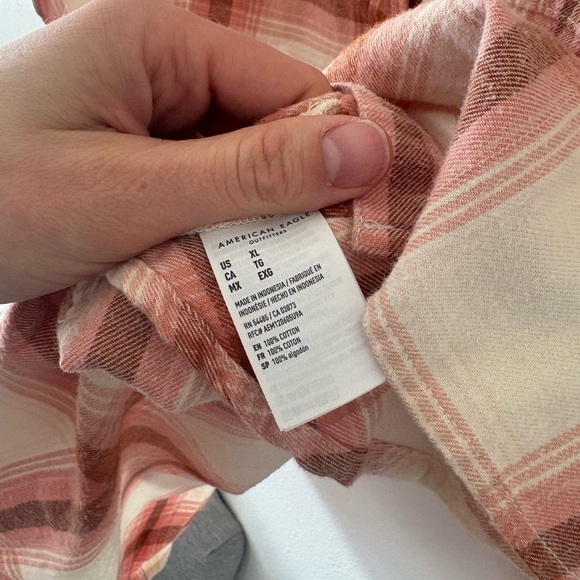 AE Plaid Button-Up Shirt for Women - Picture 6 of 6